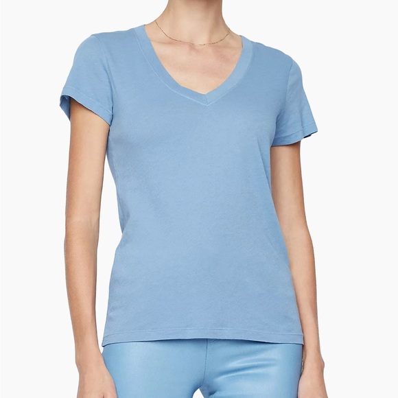 L’AGENCE Becca Cotton V Neck Tee size L - Picture 1 of 5